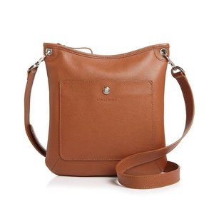NWT LONGCHAMP Le Foulonne Swingpack Leather Crossbody Bag CARAMEL AUTHENTIC